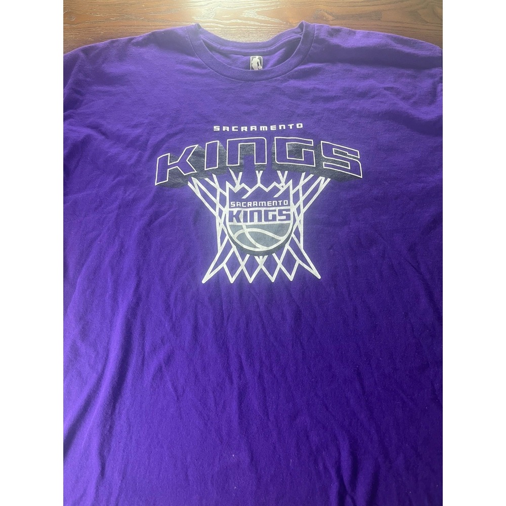Sacramento Kings Logo T Shirt Purple 2XL Mens NBA Basketball Short Sleeve